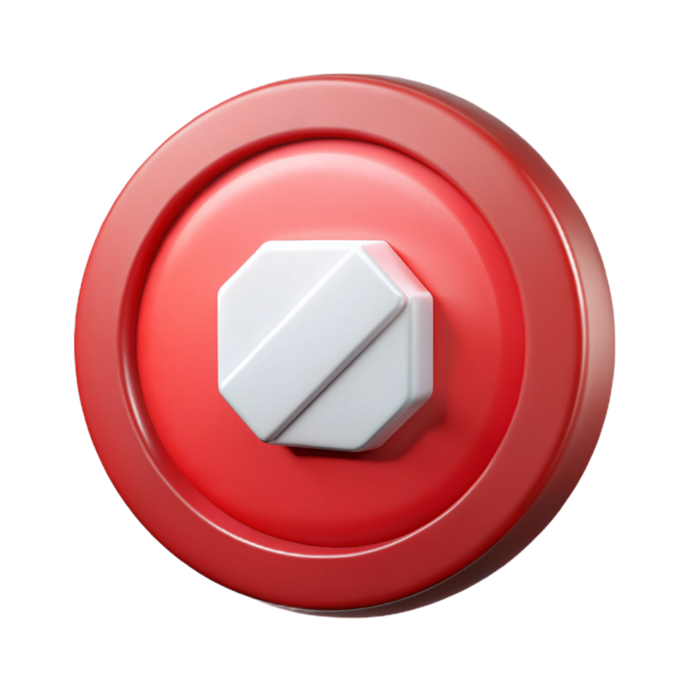 coveted geometric Stop button pictogram. Clean lines, crisp edges, minimal with Scalable Design. perfect clarity png