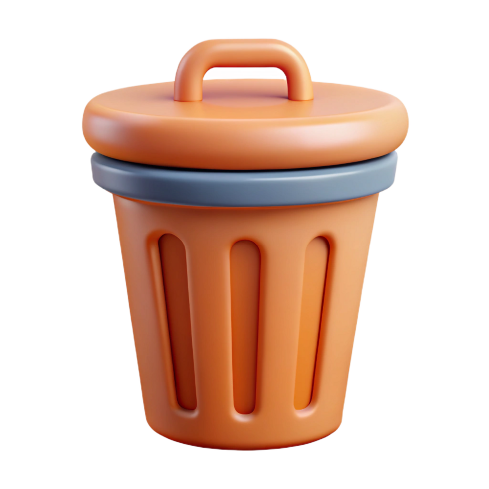 radiant inspired Trash can pictogram. Scalable design, flat color, single-weight stroke with Scalable Design. png