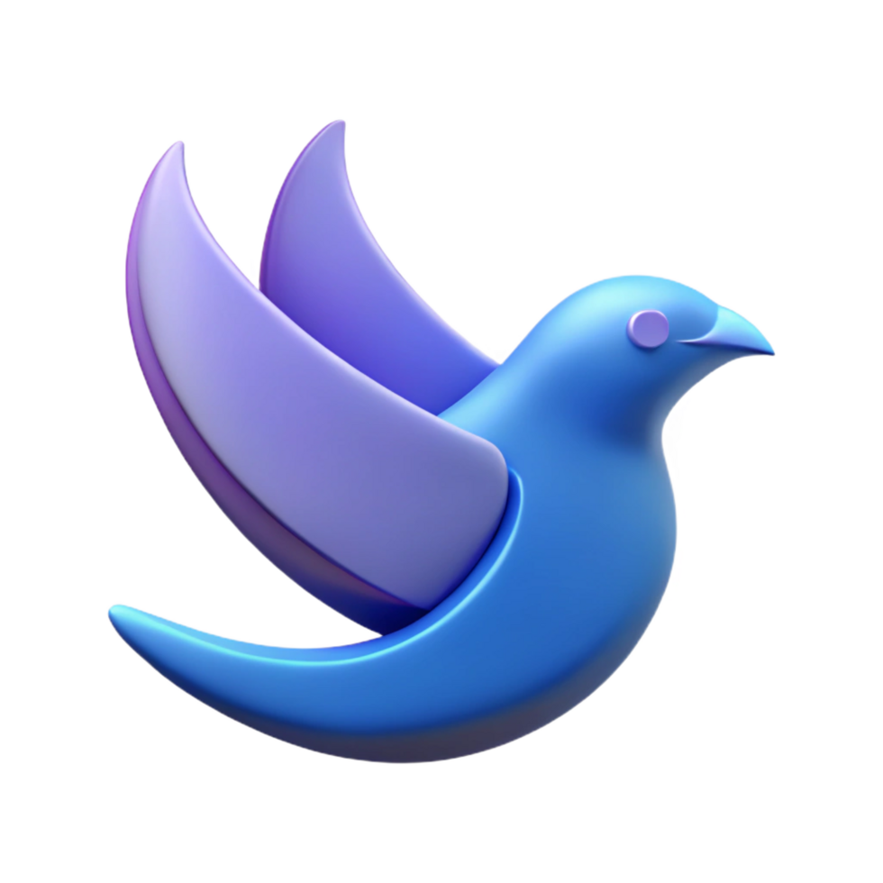 stunning coveted Minimalist logo featuring a stylized bird in flight. Crisp edges, single-weight stroke with Scalable Design. png