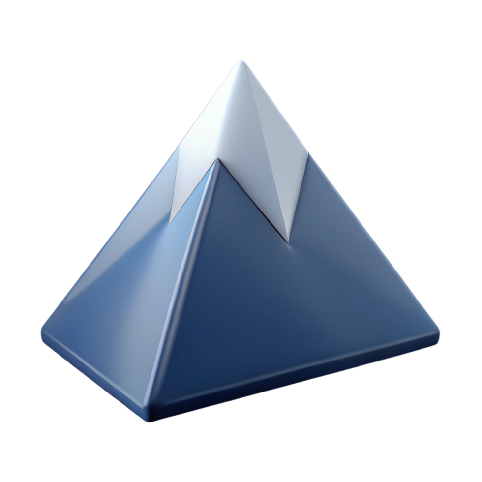immaculate classic Sharp-edged, triangular logo representing a mountain peak. Minimal, clean lines with Scalable Design. fine detail png