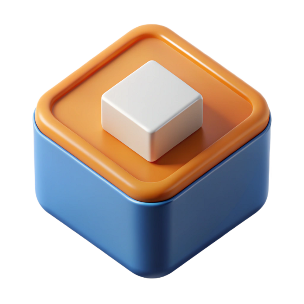 nostalgic majestic Sharp-edged, square logo representing a box. Minimal, clean lines with Scalable Design. perfect clarity png