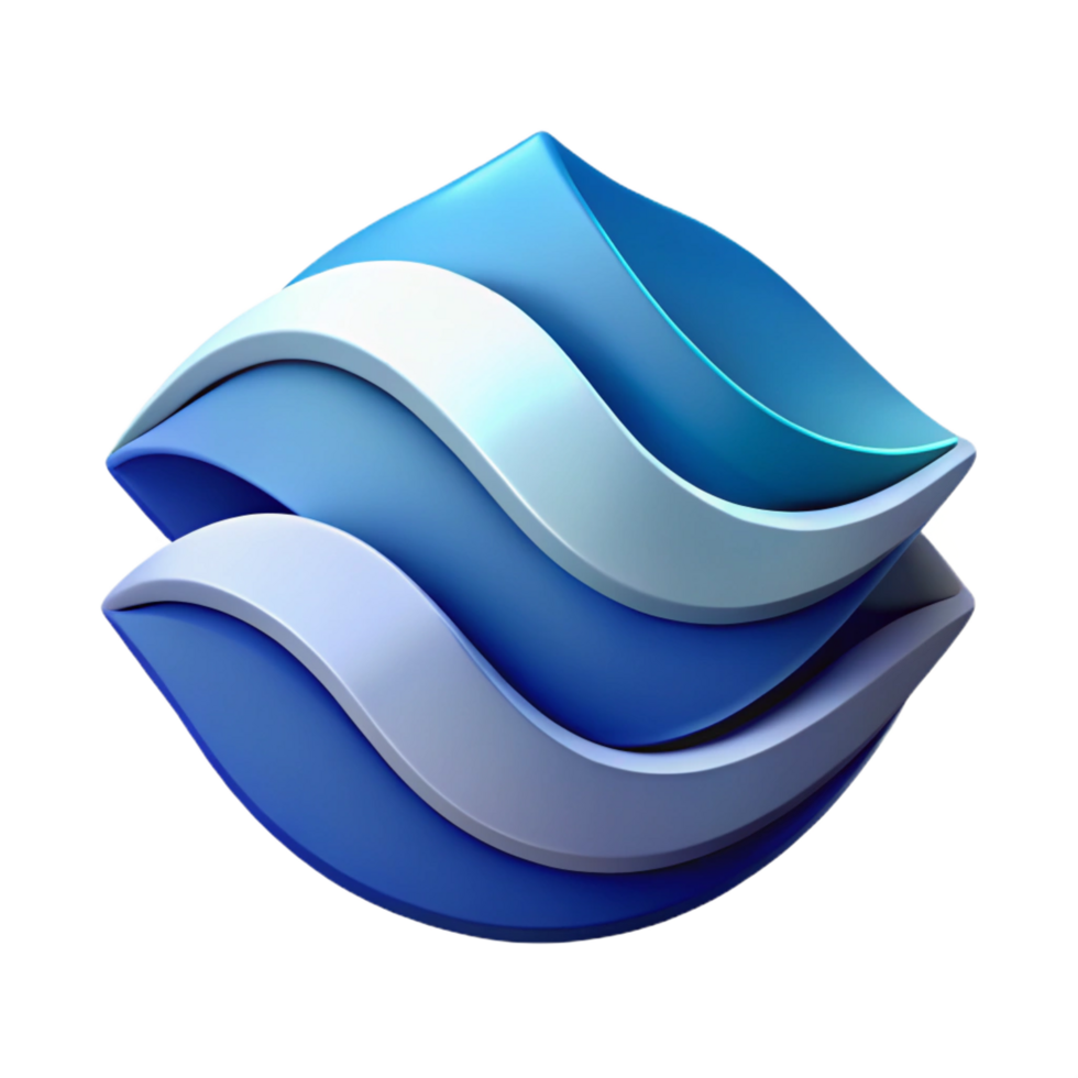 celebrated art deco Minimal logo featuring a stylized wave with geometric shapes. Clean lines, with Scalable Design. gallery standard png