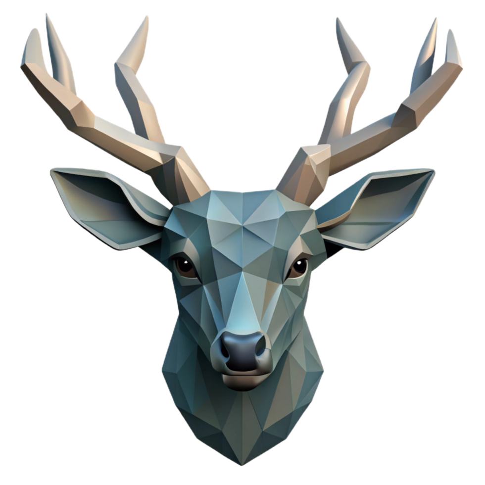 remarkable coastal Geometric deer head silhouette. Flat color, clean lines, minimal with Scalable Design. precision png