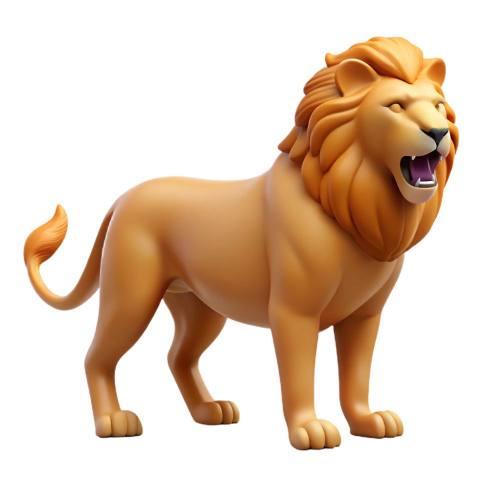 enchanting inspired Silhouette of a roaring lion. Clean lines, crisp edges, flat color with Scalable Design. png