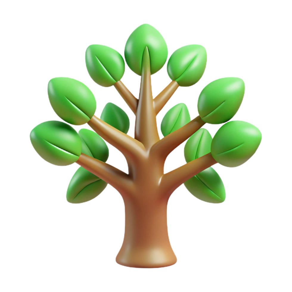 mysterious serene A stylized, symmetrical tree of life with clean lines and flat color with Scalable Design. premium png