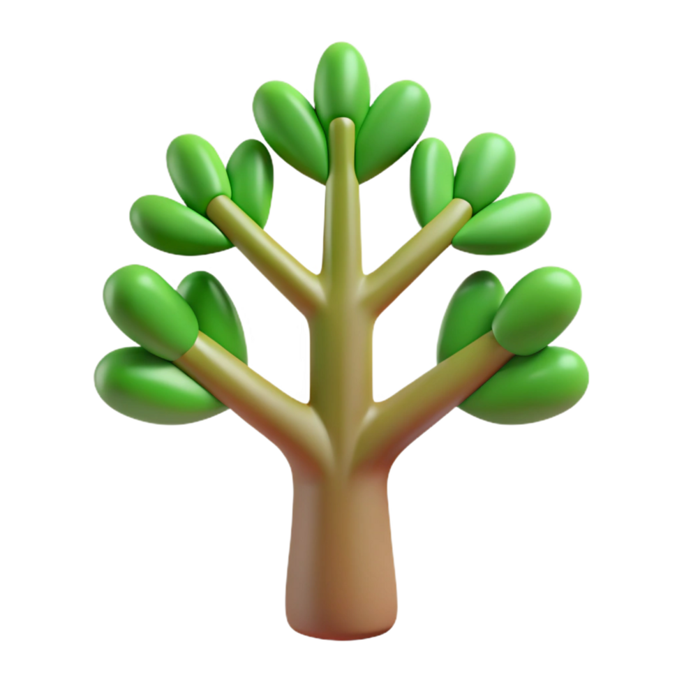 calm radiant A stylized, symmetrical tree of life with clean lines and flat color with Scalable Design. genuine png