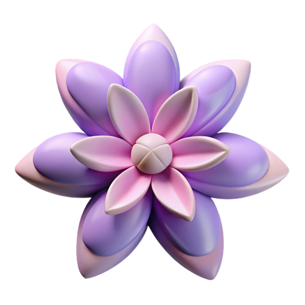 harmonious picturesque Symmetrical flower. Flat color, crisp edges with Scalable Design. expertly shot png