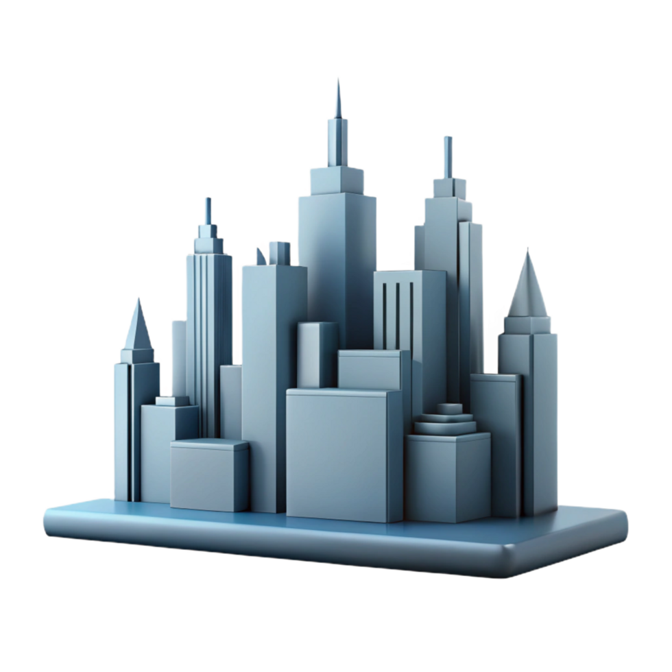 exquisite inspired Minimalist cityscape silhouette with sharp edges. Flat color, with Scalable Design. png
