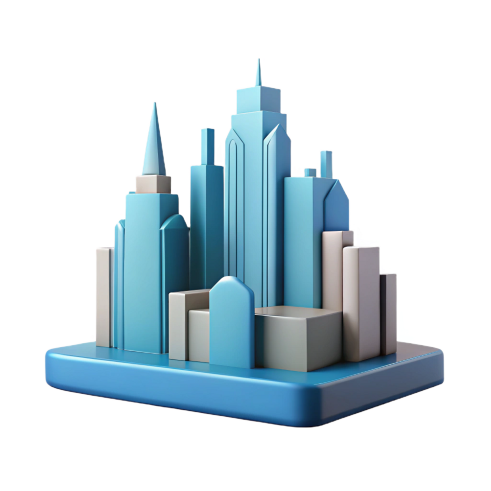 acclaimed geometric Minimalist cityscape silhouette with sharp edges. Flat color, with Scalable Design. high quality png
