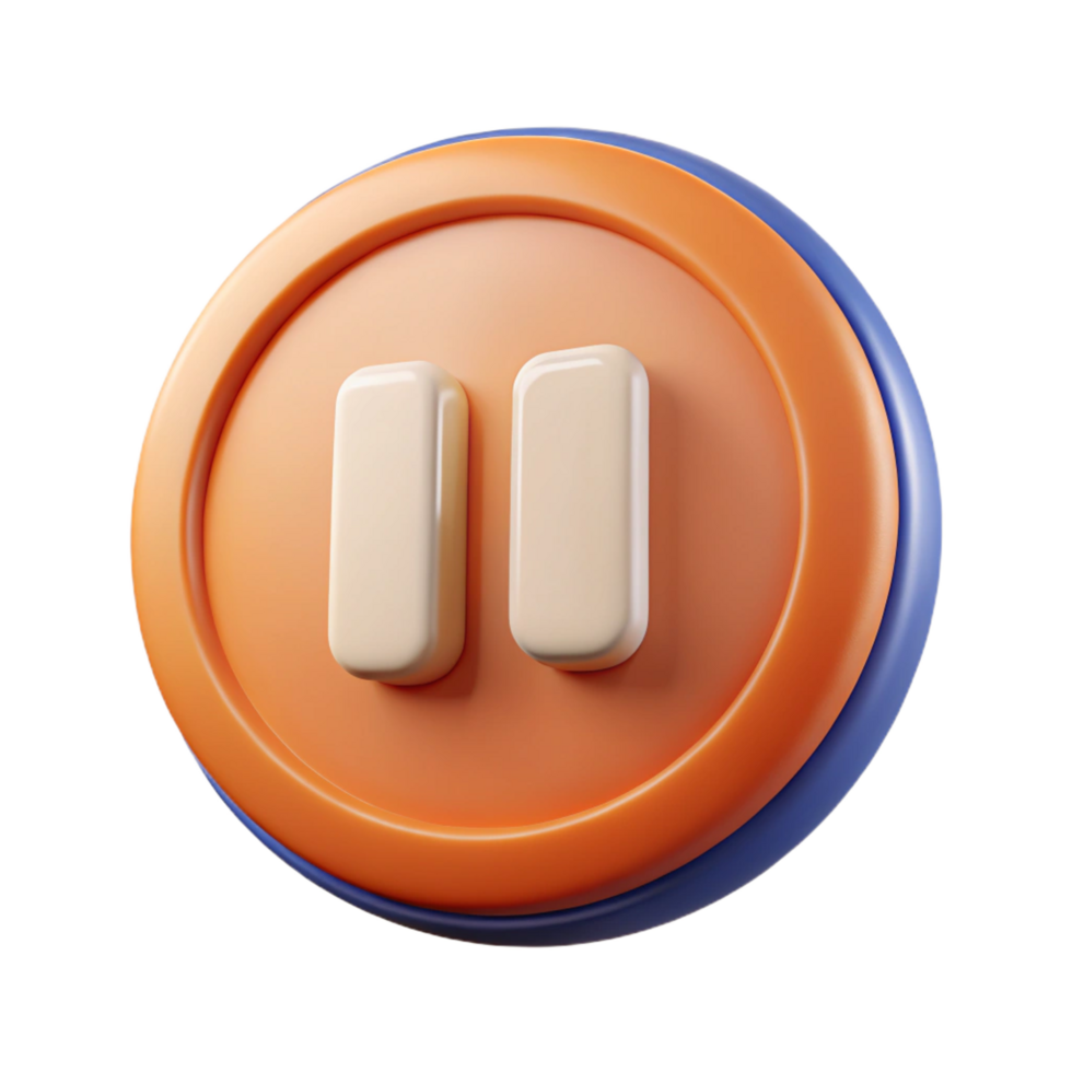 sought-after modern A scalable pause button icon. Symmetrical, geometric, single-weight stroke with Scalable Design. ultra HD png