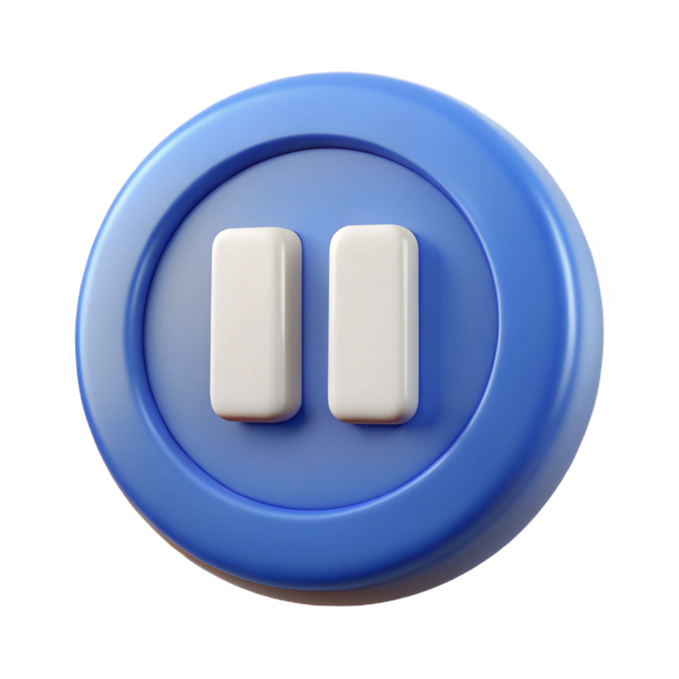 dramatic romantic retro A scalable pause button icon. Symmetrical, geometric, single-weight stroke with Scalable Design. 8K png