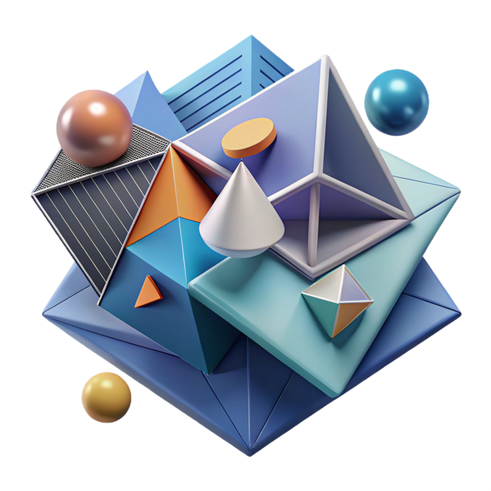 bold radiant Abstract composition of triangles and squares. Clean lines, geometric with Scalable Design. handcrafted png