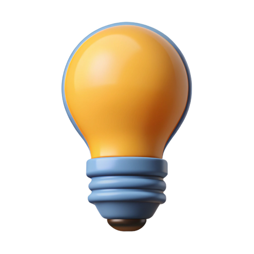 serene whimsical classic Crisp edges outline of a lightbulb. Minimal, scalable, flat color with Scalable Design. professional png
