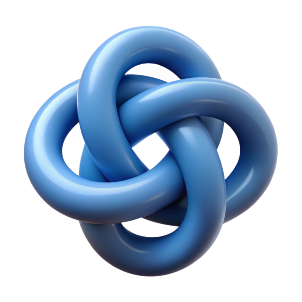 sumptuous minimalist Intertwined geometric shapes forming a knot. Single-weight stroke with Scalable Design. expertly shot png