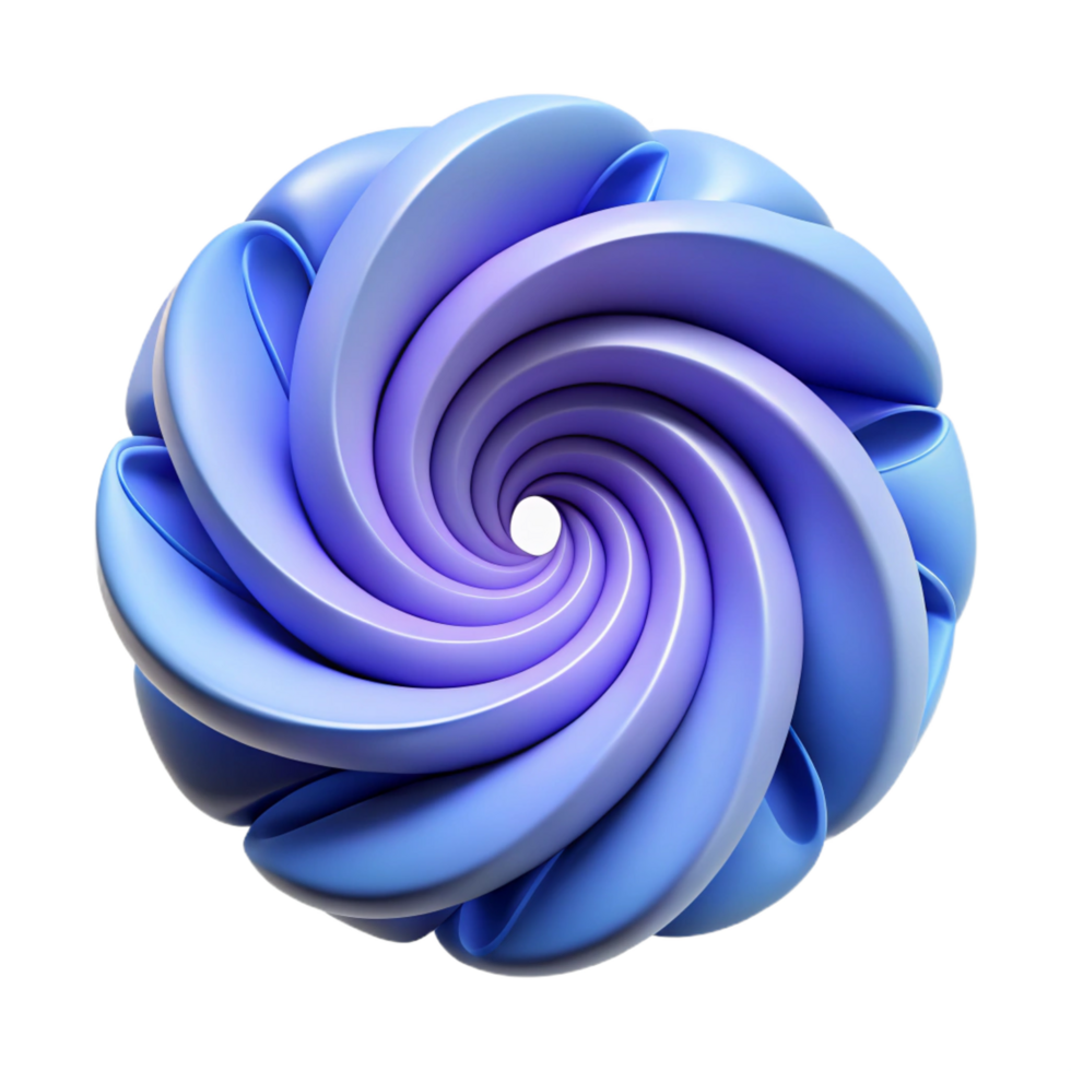 tranquil beautiful Rotating spiral made of squares. Clean lines, with Scalable Design. 8K png