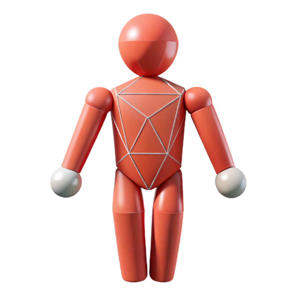 tranquil radiant Geometric representation of a human figure. Minimal, clean lines with Scalable Design. refined png