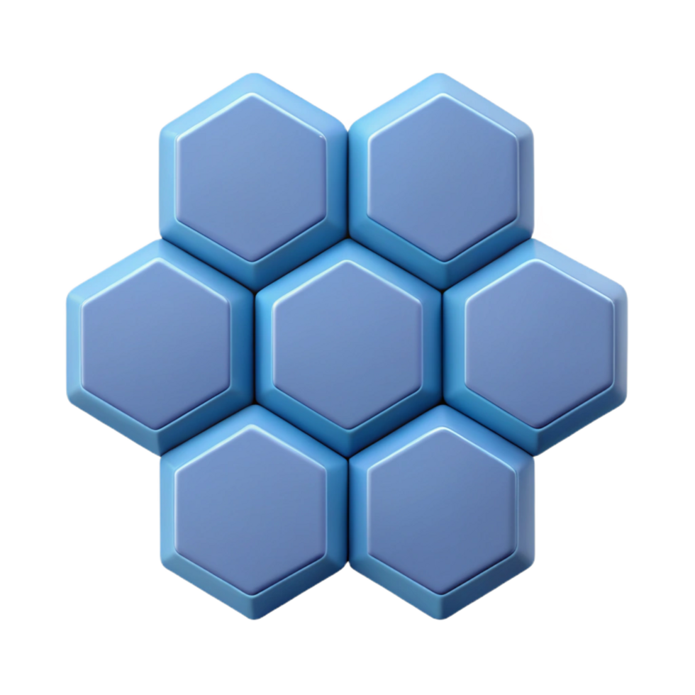 exceptional minimalist Symmetrical arrangement of hexagons forming a honeycomb. Flat color, crisp edges with Scalable Design. masterfully captured png