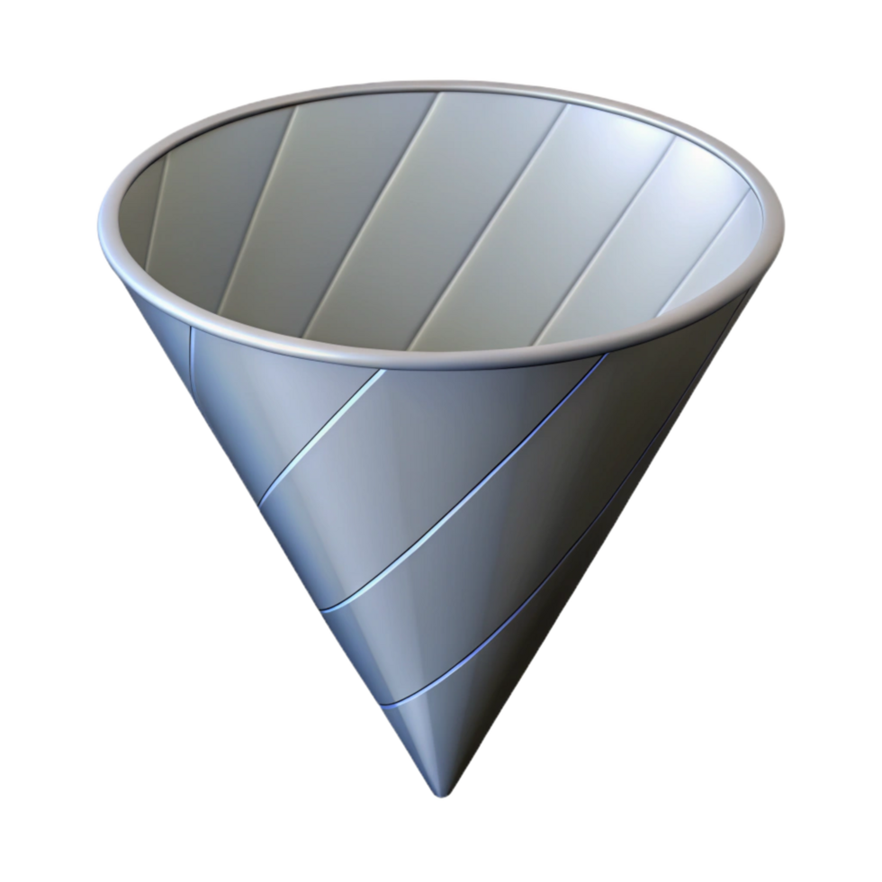 distinguished baroque Geometric outline of a cone. Clean lines, scalable, flat color with Scalable Design. flawless png