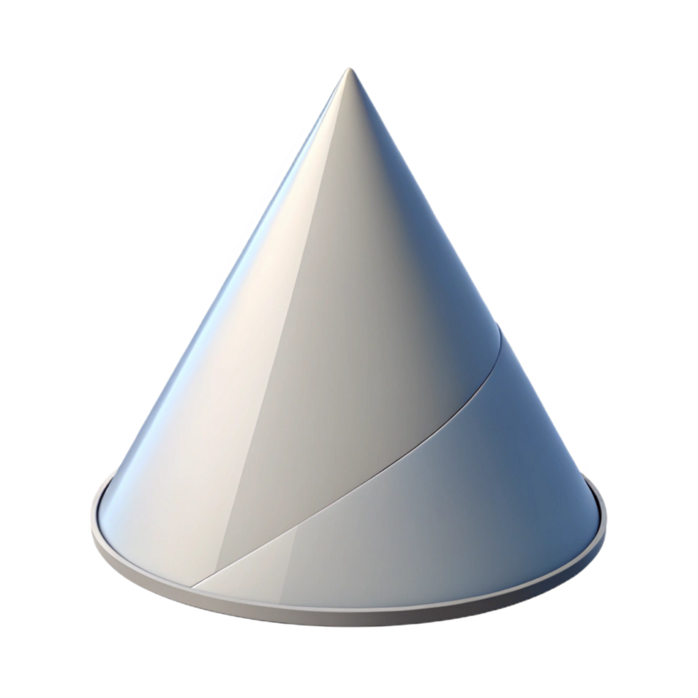 captivating celebrated Geometric outline of a cone. Clean lines, scalable, flat color with Scalable Design. png