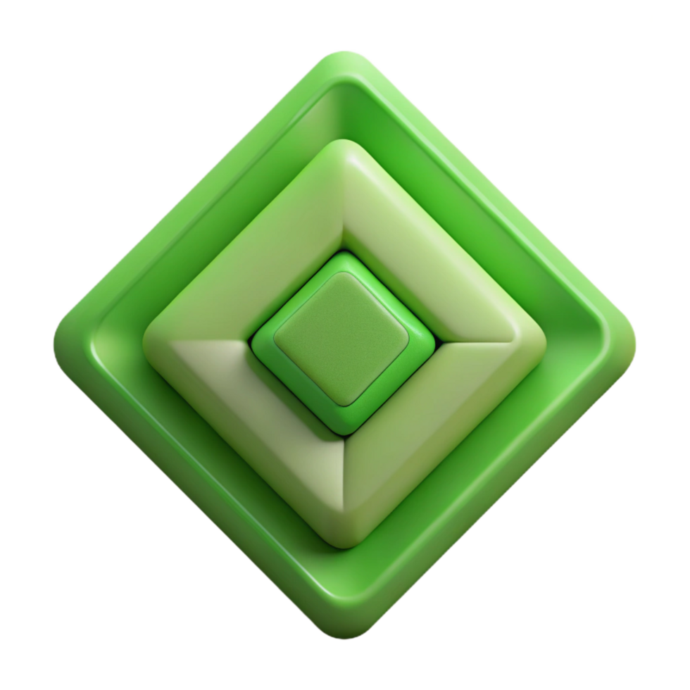 sumptuous quintessential Geometric, overlapping squares forming a larger square. Flat green with Scalable Design. png