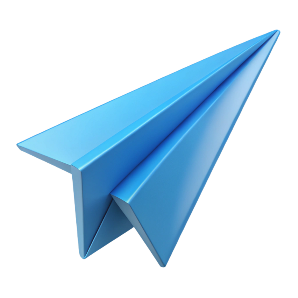 striking tropical Clean lines, flat color paper airplane. Minimal design, scalable, crisp edges with Scalable Design. artisan png