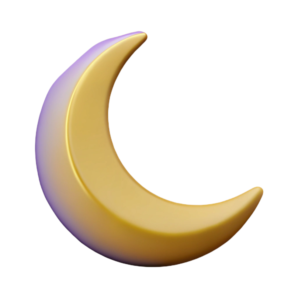 pitoresco intenso renascimento sorridente crescente lua personagem com aguçado pontas. limpar \ limpo linhas, plano cor, mínimo Projeto com escalável Projeto. ultra hd png