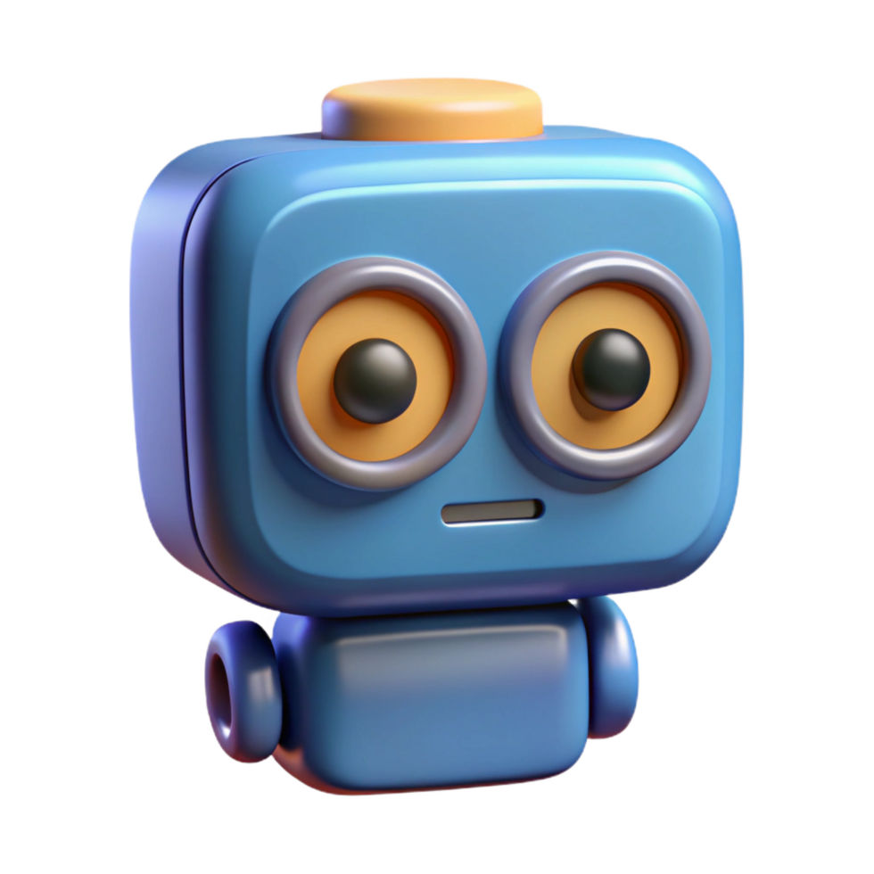 extraordinary mysterious baroque Square-shaped robot with rounded corners and circular eyes. Single-weight stroke, flat color, minimal design with Scalable Design. detailed png