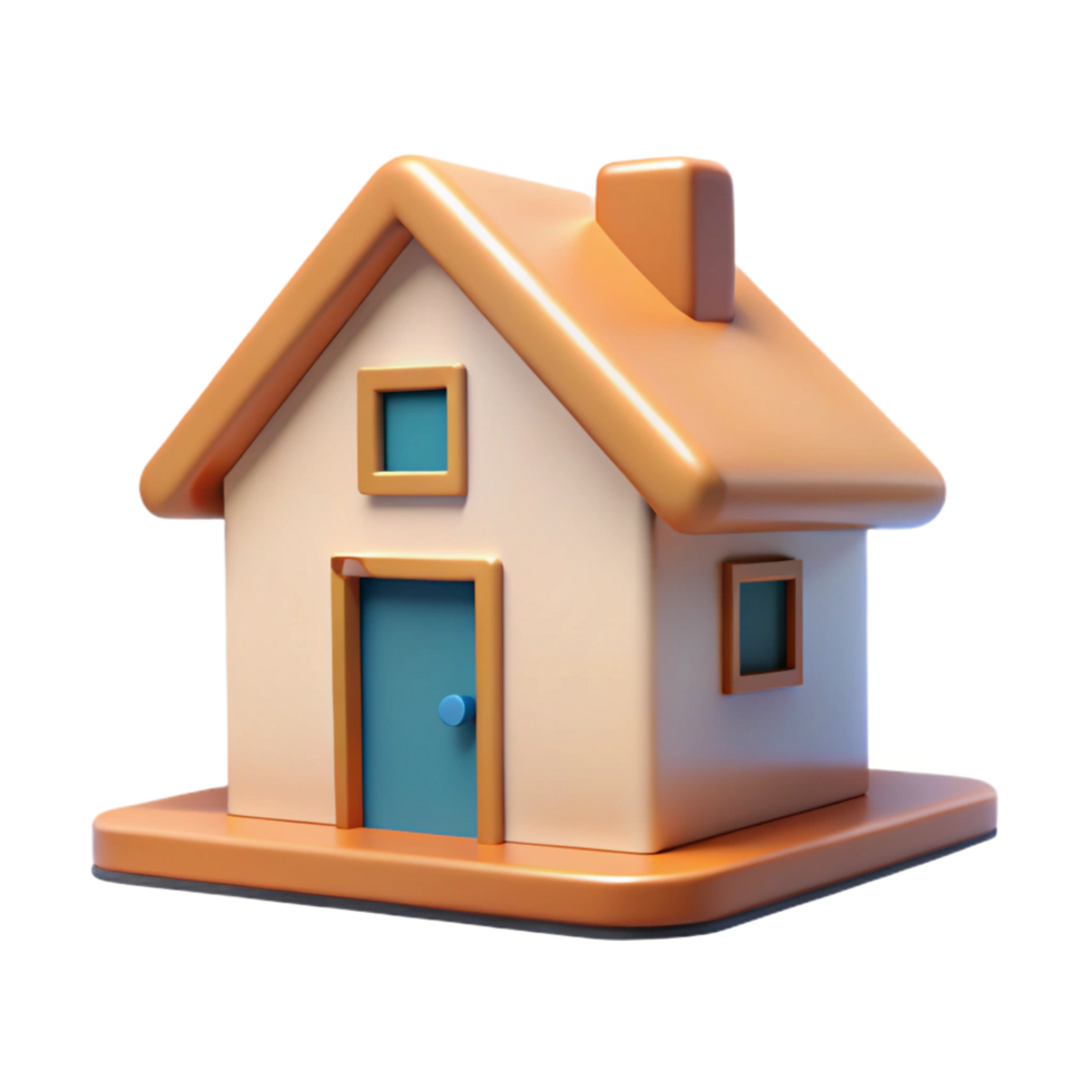 intense dazzling Scalable outline of a simple house. Minimal design, flat color with Scalable Design. top-tier png