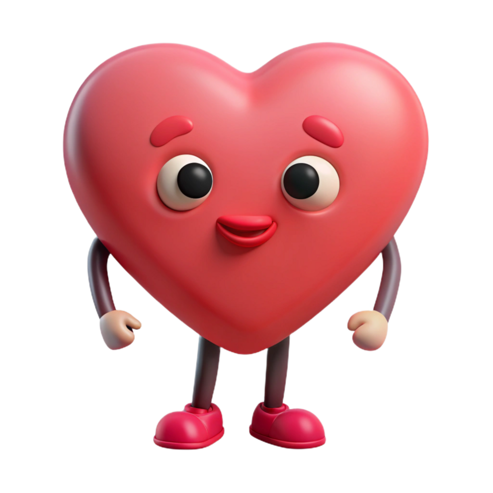 immaculate coveted Heart-shaped character with small, round feet. Symmetrical design, flat color, single-weight stroke with Scalable Design. png