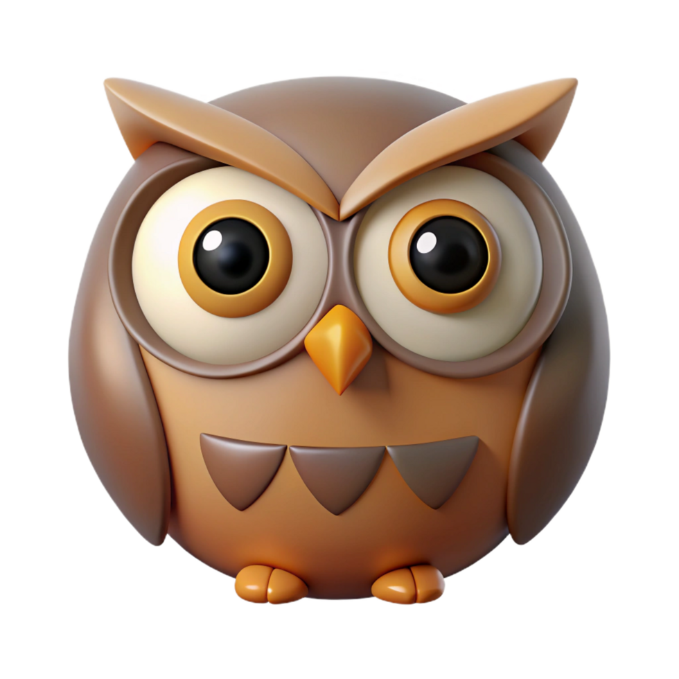 elegant dreamy coastal Geometric owl with large circular eyes. Symmetrical design, flat color, crisp edges with Scalable Design. exclusive png