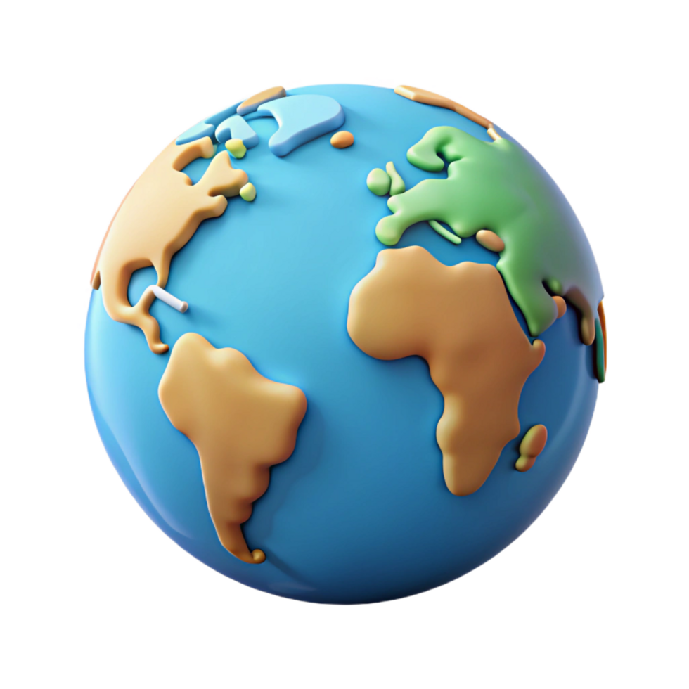 passionate sumptuous World map with highlighted continents. Single-weight stroke, flat color, minimal design with Scalable Design. refined png