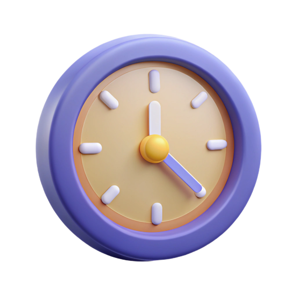 dynamic immaculate Minimal line art of a clock. Single-weight stroke, flat color, with Scalable Design. premium png