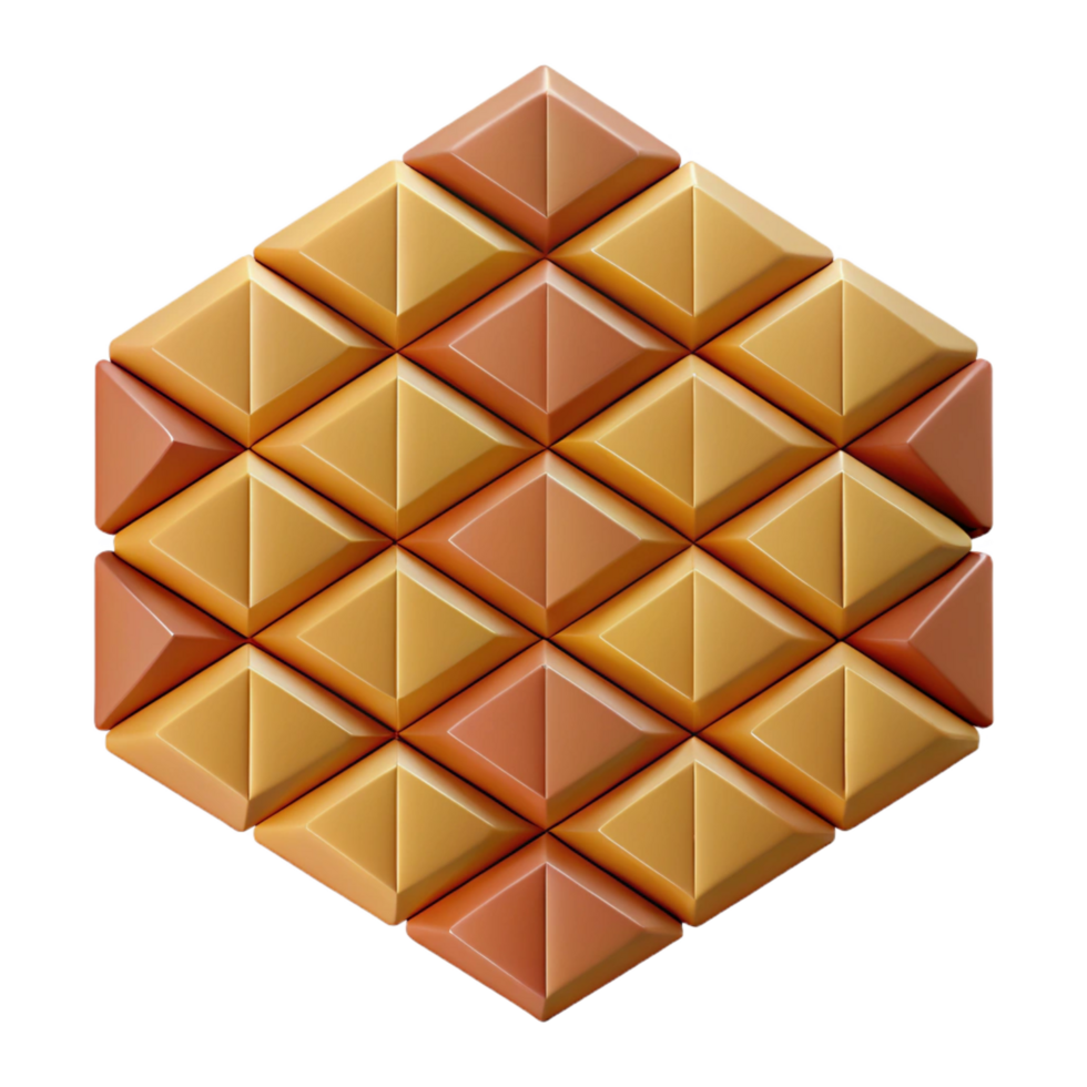 energetic dramatic Tessellating rhombuses, flat color, crisp edges, geometric pattern with Scalable Design. museum quality png