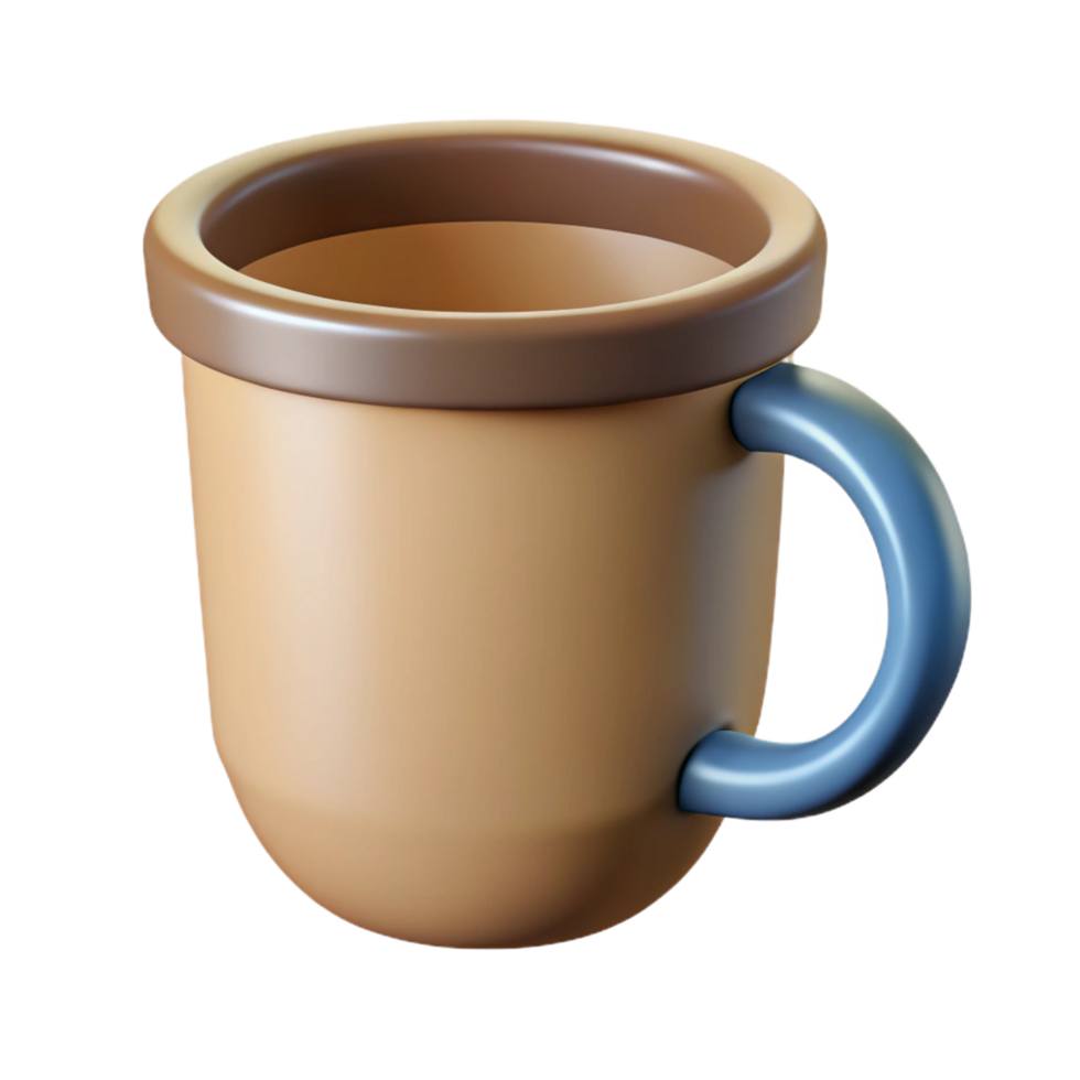 captivating tranquil elegant Single-weight stroke outline of a coffee cup. Crisp edges, minimal design, flat color with Scalable Design. artisan png
