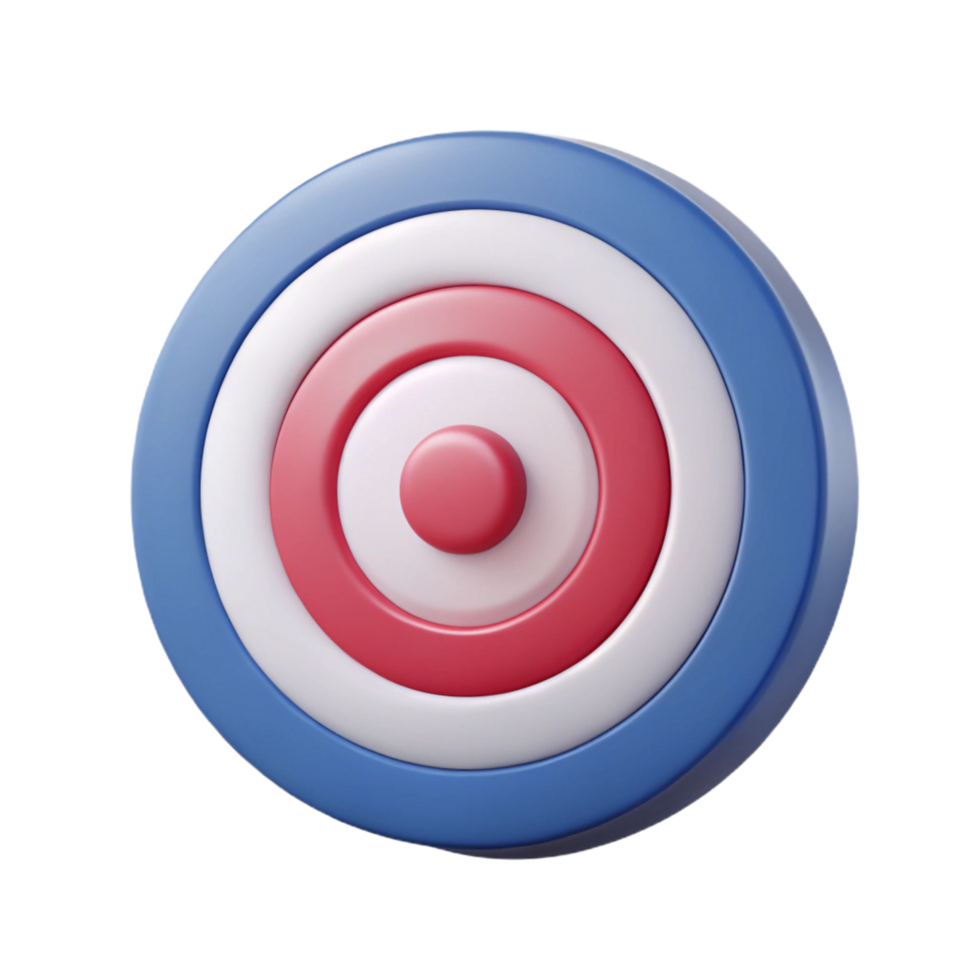 mysterious vibrant Target icon with concentric circles. Symmetrical design, flat color, minimal with Scalable Design. high resolution png