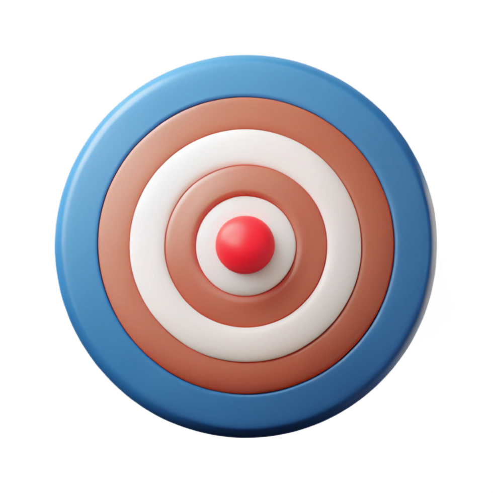 dynamic breathtaking Target icon with concentric circles. Symmetrical design, flat color, minimal with Scalable Design. high quality png