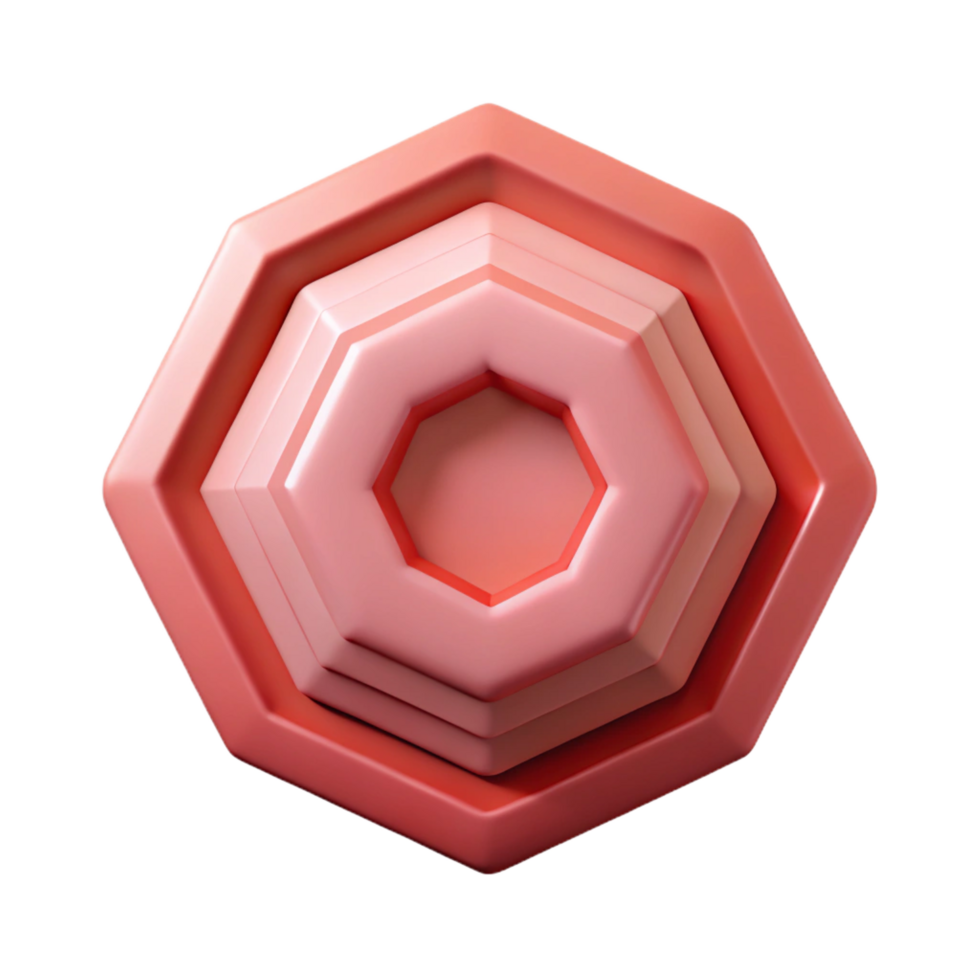 unparalleled industrial Concentric octagons, single-weight stroke, flat color, minimal with Scalable Design. high resolution png