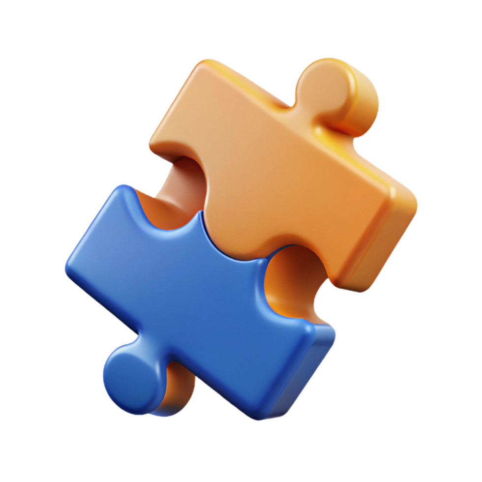 coveted industrial Puzzle piece with interlocking tabs. Crisp edges, flat color, with Scalable Design. studio quality png