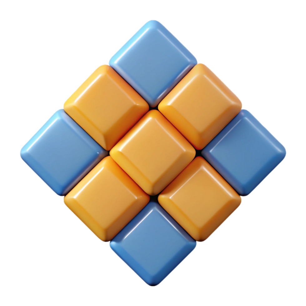 intense hypnotic Geometric pattern of squares and rectangles, flat color, crisp edges with Scalable Design. luxury png
