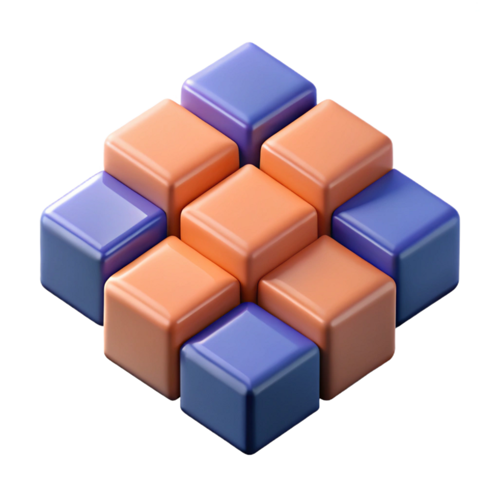 exemplary modern Geometric pattern of squares and rectangles, flat color, crisp edges with Scalable Design. sharp png