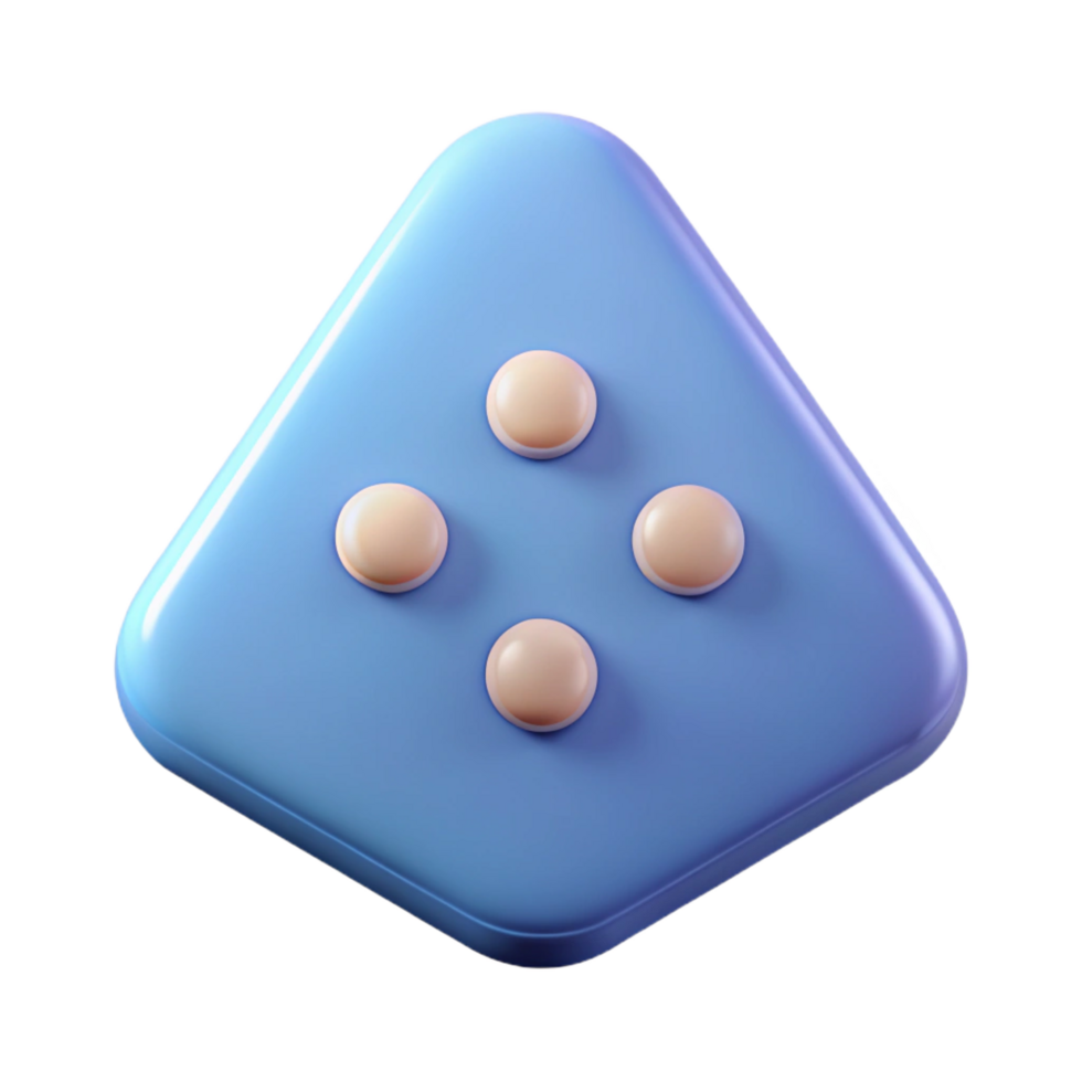 impressive intense retro Triangular badge with three dots. Minimal, flat color, with Scalable Design. museum quality png