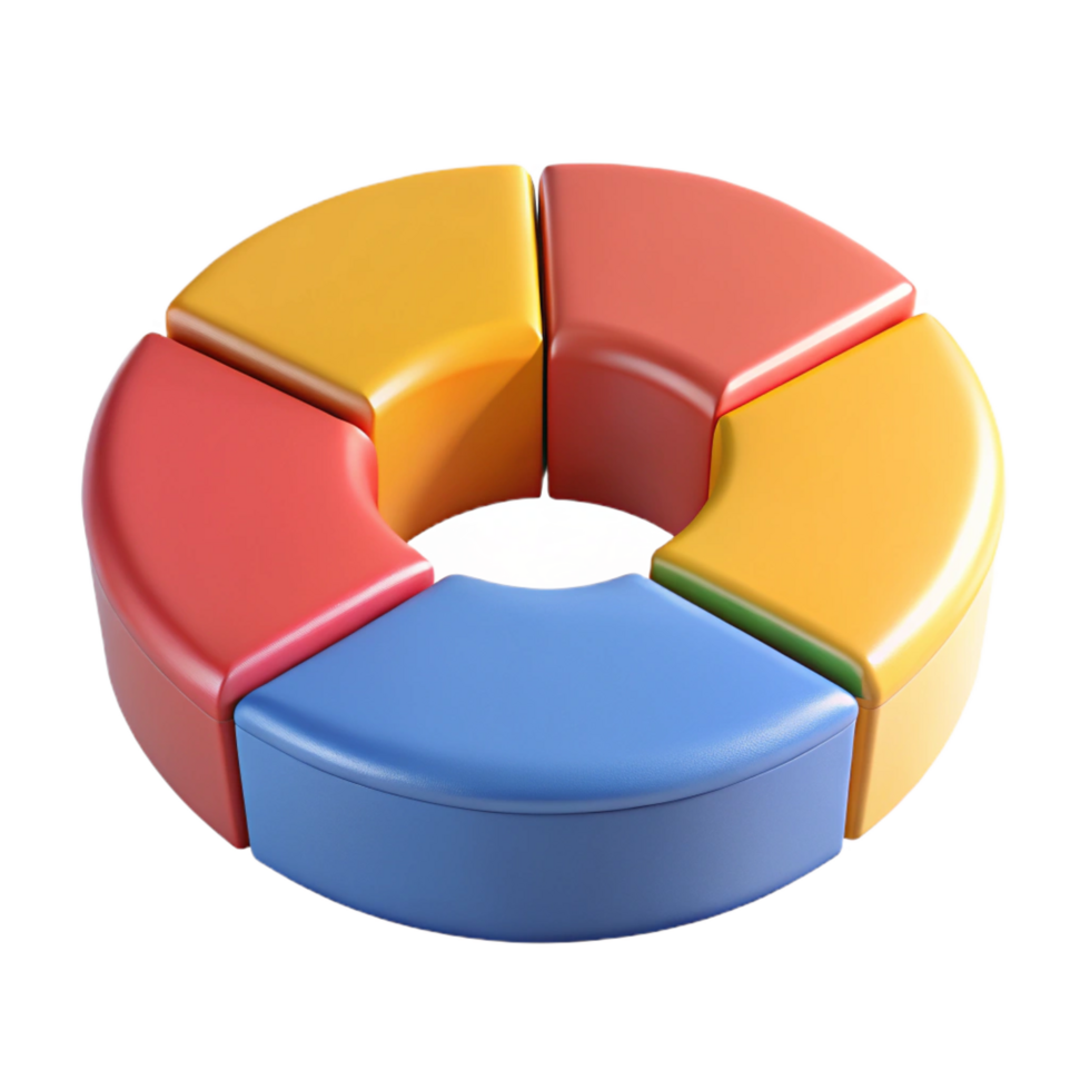 captivating gothic Circular infographic with four segments, different flat colors, clean lines with Scalable Design. top-tier png
