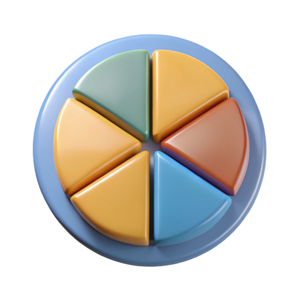 pristine creative Circular badge divided into four quadrants. Geometric, flat color, crisp edges with Scalable Design. premium png