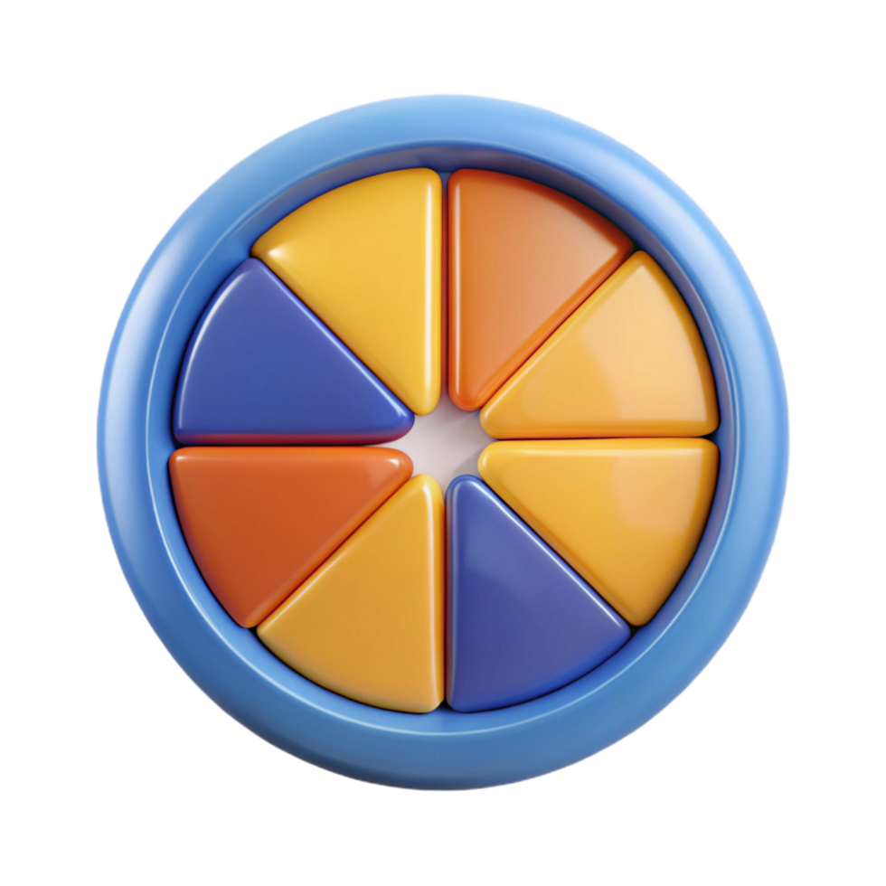 peaceful sumptuous Circular badge divided into four quadrants. Geometric, flat color, crisp edges with Scalable Design. detailed png