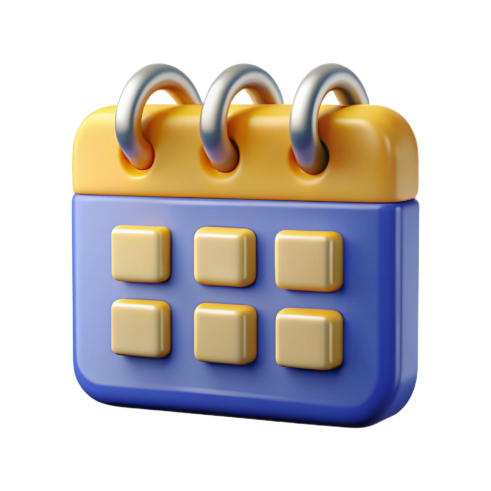 sumptuous calm tropical Calendar icon with grid layout, crisp edges, with Scalable Design. handcrafted png