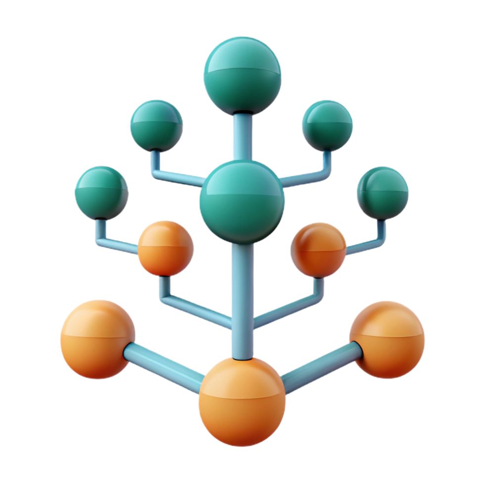 raro contemporâneo abstrato árvore diagrama com ramificação linhas, escalável, mínimo com escalável Projeto. profissional png