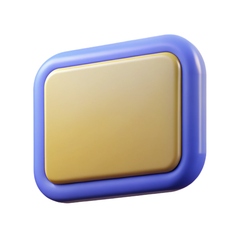 stunning elegant Rectangular badge with rounded corners. Flat color, crisp edges, single-weight stroke with Scalable Design. 4K png