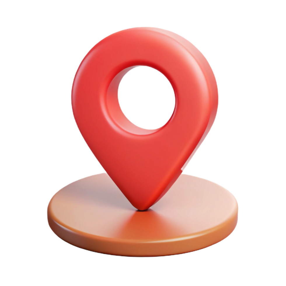 intense magnificent Location pin icon with circular base, clean lines, flat color with Scalable Design. sharp png