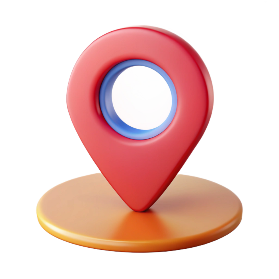 pristine rustic Location pin icon with circular base, clean lines, flat color with Scalable Design. refined png
