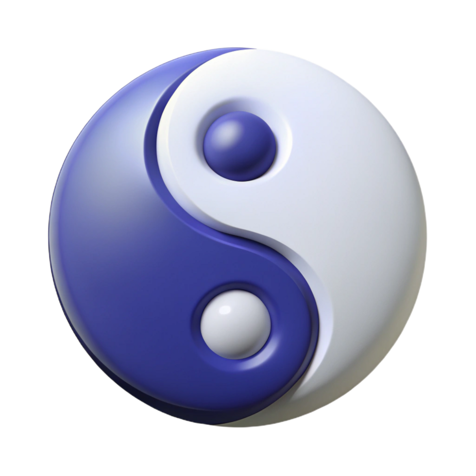 immaculate energetic creative Symmetrical silhouette of a Yin Yang symbol. Clean lines, minimal design with Scalable Design. precision png